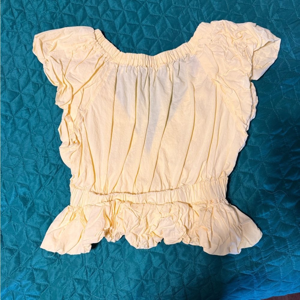Altar'd State Light Yellow Ruffled Blouse - Picture 4 of 4